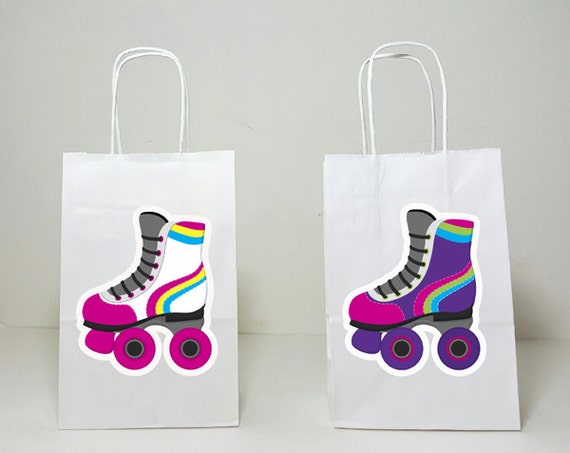 Roller Skate Goody Bags, Roller Skate Favor Bag, Roller Skate Gift Bags ...