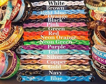 bracelets custom couples leather engraved bracelet matching personalized