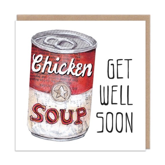 Chicken Soup Get Well Soon by AngieBealDesigns on Etsy