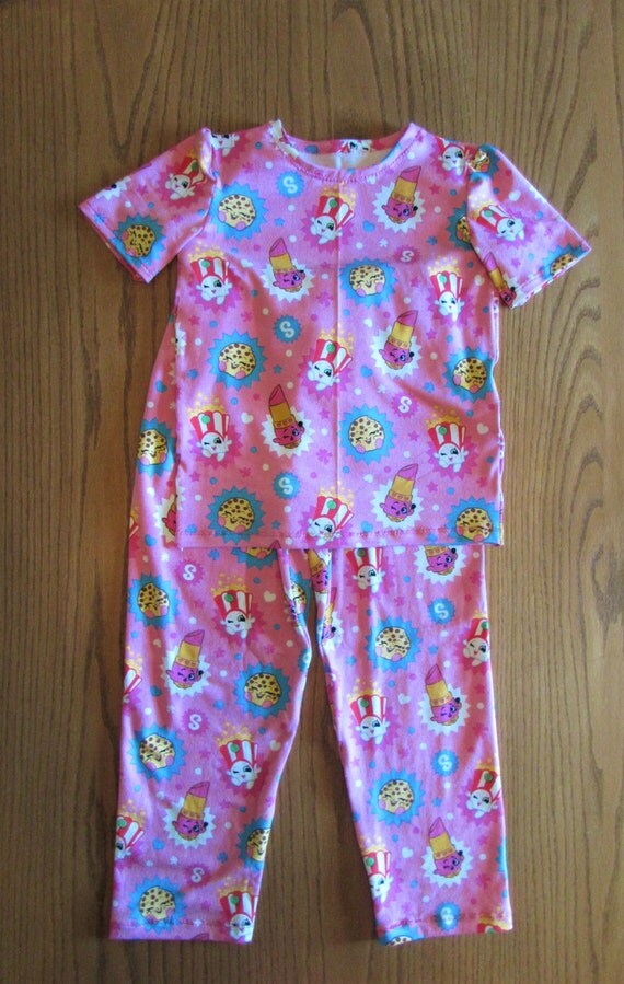 Shopkins pajamas,Shopkins knit pajamas,toddler pajamas,toddler Shopkins,junior pajamas,junior Shopkins,toddler knit pajamas,junior knit