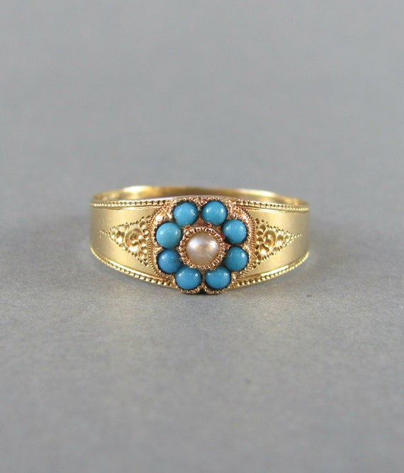 forget-me-nots antique wedding ring