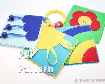 Quiet Book Pattern Pocket Sized Felt Baby's First Play Quiet Book PDF Pattern