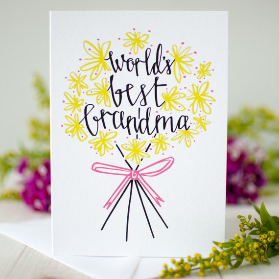 Weltweit beste Oma Muttertag und Geburtstag Karte