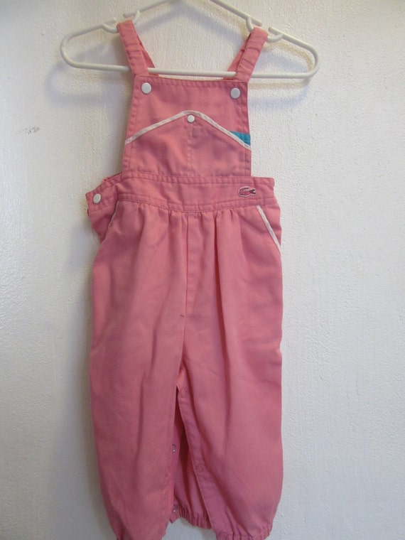 Vintage Pink Izod Lacoste Toddler Overalls Vintage Pink Girls