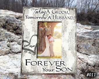 TOD/GR: 8"x10" Holds 4"x6" Photo Parents Wedding Gift Parents of the Groom Father of the Groom Gift Mother of the Groom Gift Thank You Gift
