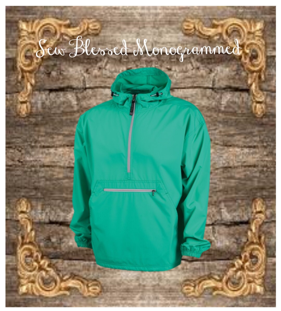 Monogrammed unlined Rain Jacket12 Colors PulloverPullover