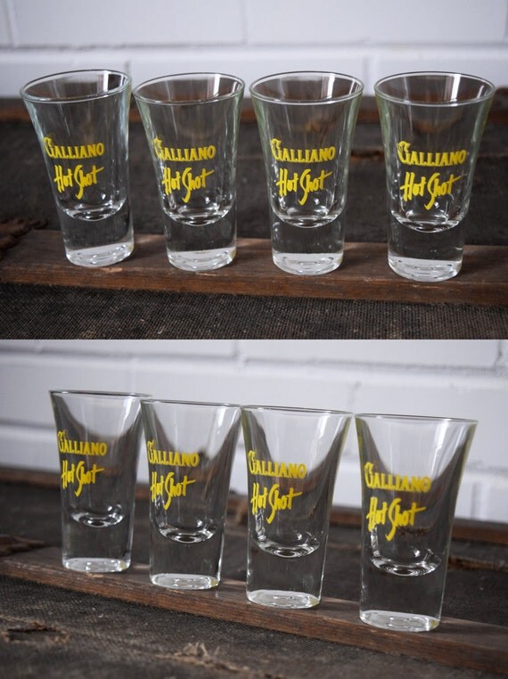 Galliano Hot Shot Glasses Set Of 4 Vintage By Murmursplace