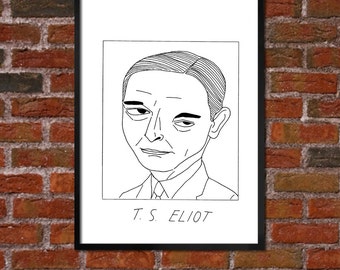 Large Art Poster T. S. Eliot Quote Literary Art Prints