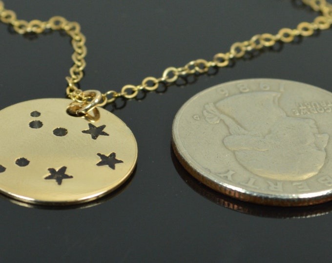 Libra Pendant, 14k Gold Filled, Libra Necklace, Zodiac Necklace, Zodiac Jewelry, Horoscope Necklace, Gold Necklace, Libra Jewelry, Alari
