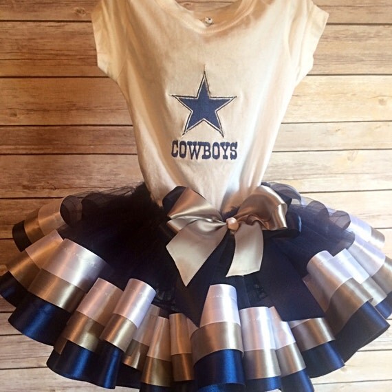 Dallas Cowboys Cheerleader Tutu Costume Can add Name for