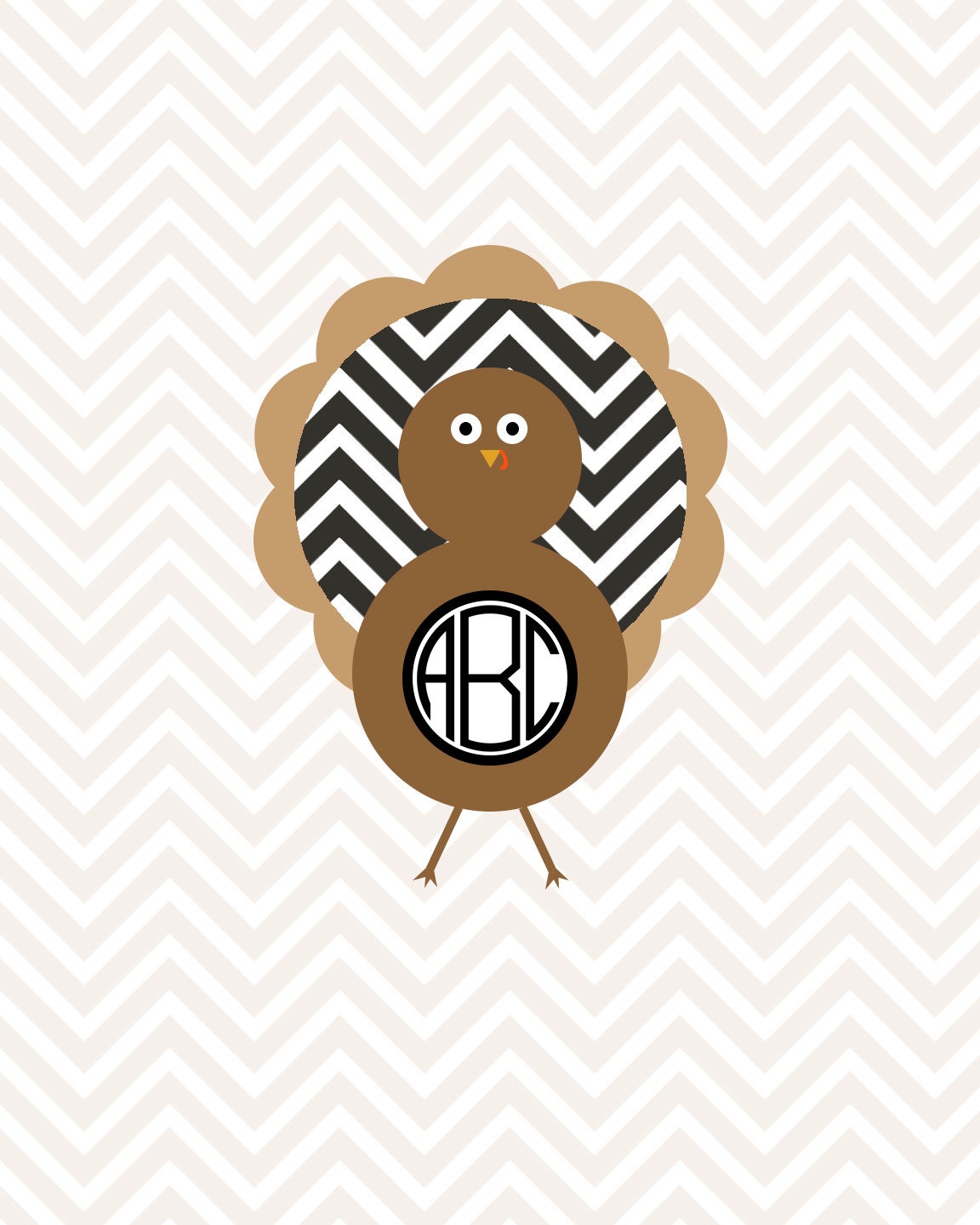 Download Turkey Monogram SVG DXF Files for Cricut Design Space