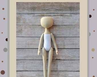 PDF, Cloth Doll Pattern 15" ,PDF Sewing Tutorial,Soft Doll Pattern
