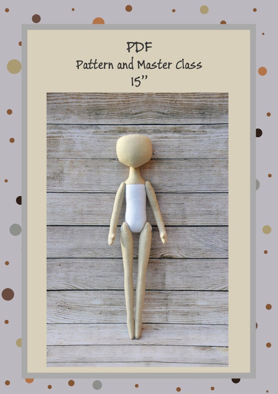 PDF Cloth Doll Pattern 15 PDF Sewing TutorialSoft