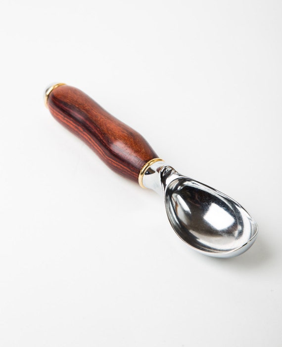 Wood handled Ice Cream Scoop Cocobolo wood Hand turned