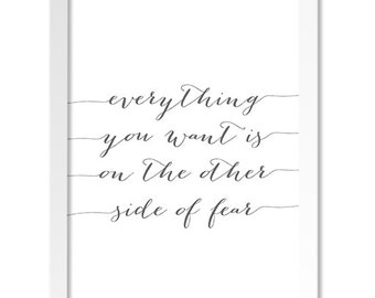 quote print black etsy