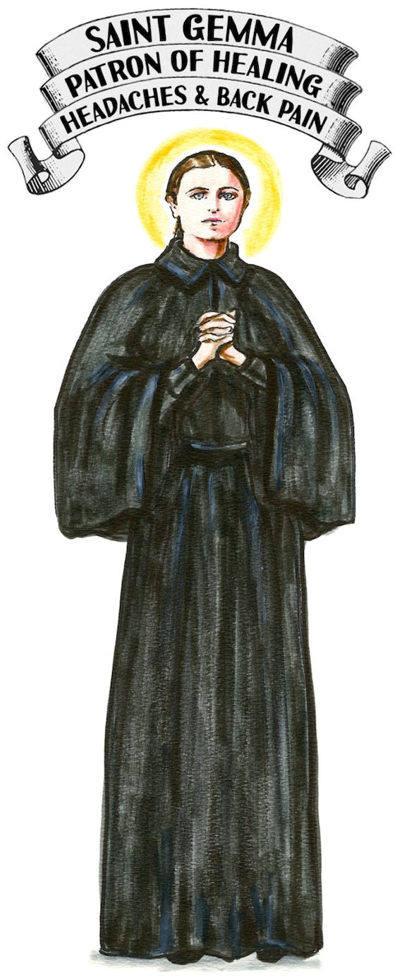 Saint Gemma Patron of Healing Headaches and Back Pain