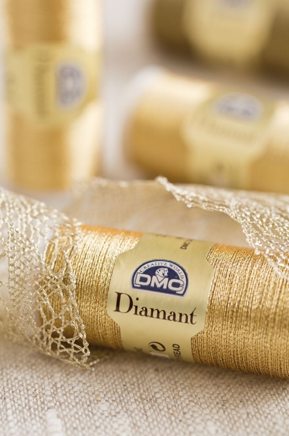 DMC Diamant Embroidery Thread D3821 Gold length 35m