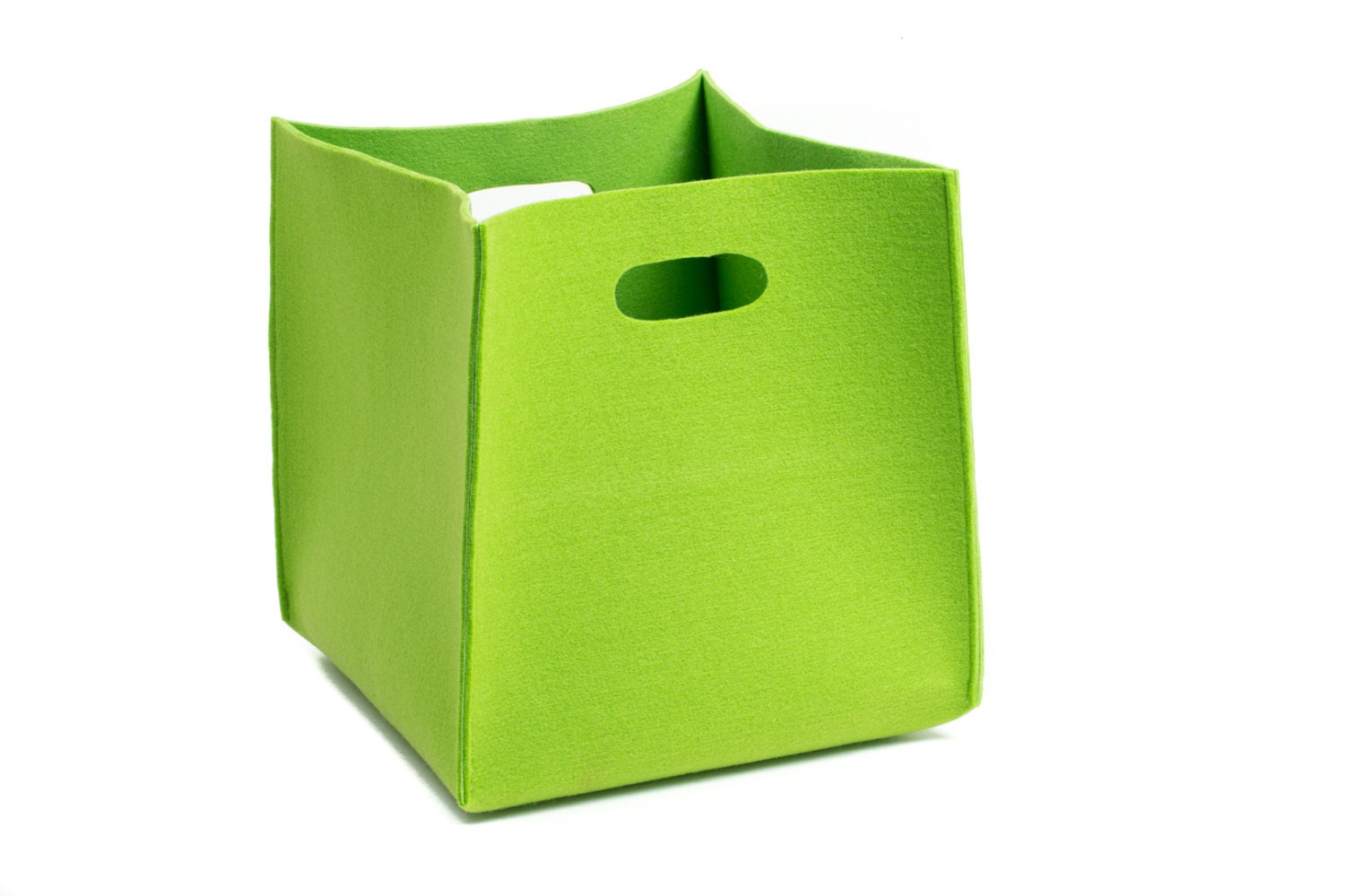 Felt storage box green storage box storage basket storage