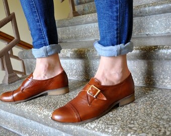 Duke - Womens Oxfords, Monk Straps, leather shoes, Womens monk shoes, Oxfords for women, Vintage Shoes, Custom Shoes, FREE customization!!!