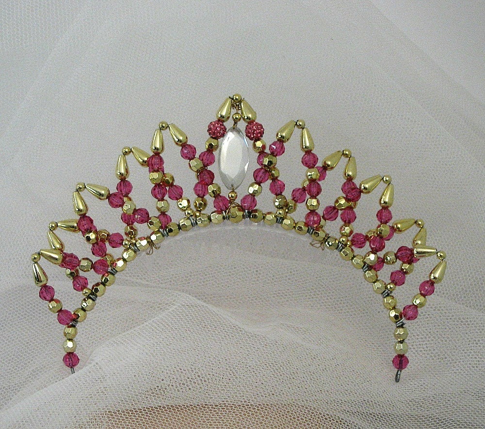 Handmade Ballet Tiara Gold Tiara Dance Tiara Ballet Tiara