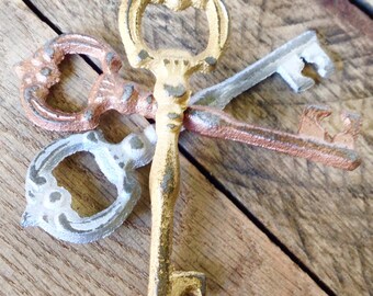 Rustic Key Bottle Opener - Vintage Style Keys - Office Gifts For Men - Business Gifts For Women - Decorative Keys - Small Gift For Coworker