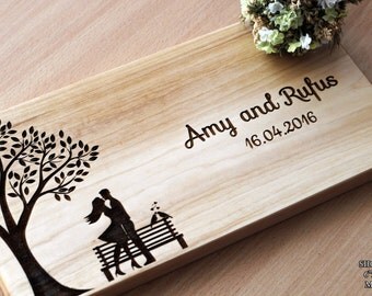 Wedding cutting board Couple cutting board Wood cutting board personalized Custom Cutting Board Bridal shower gift Gift for couple Love
