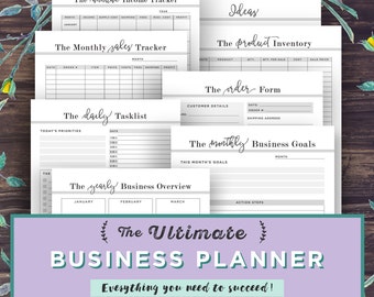 Small Business Planner Printable, Etsy Business Organizer, Home Business Management, Project Planner Productivity, Order Form, Direct Sales