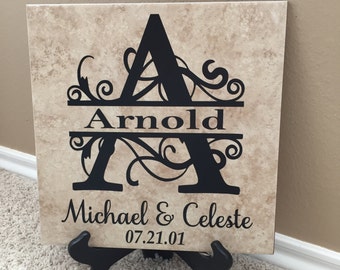 Family Name Plaque, Family Name Sign, Family Name Decal, Last Name Sign, Wedding Gift, Established Sign, Family Name Decor, Name Print