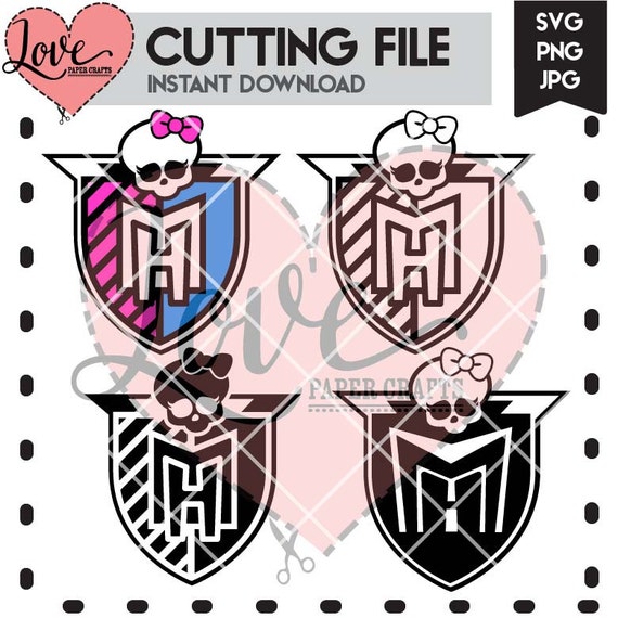 Download Monster High Shield SVG Cut File Set Monster by ...