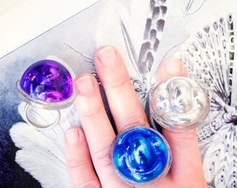space age ring - bold futuristic dome mod pop