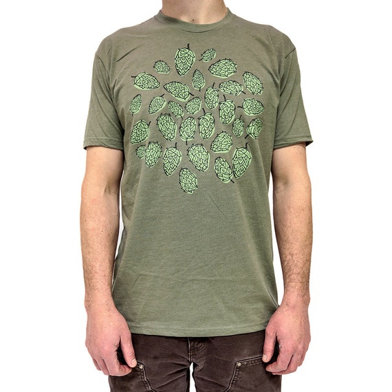 Beer shirt Hops tshirt mens shirt unisex brewery brewer by NewDuds