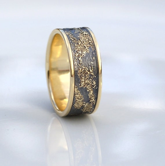 Gold Chaos Luxury Oxidized Silver and 18k Gold Unique