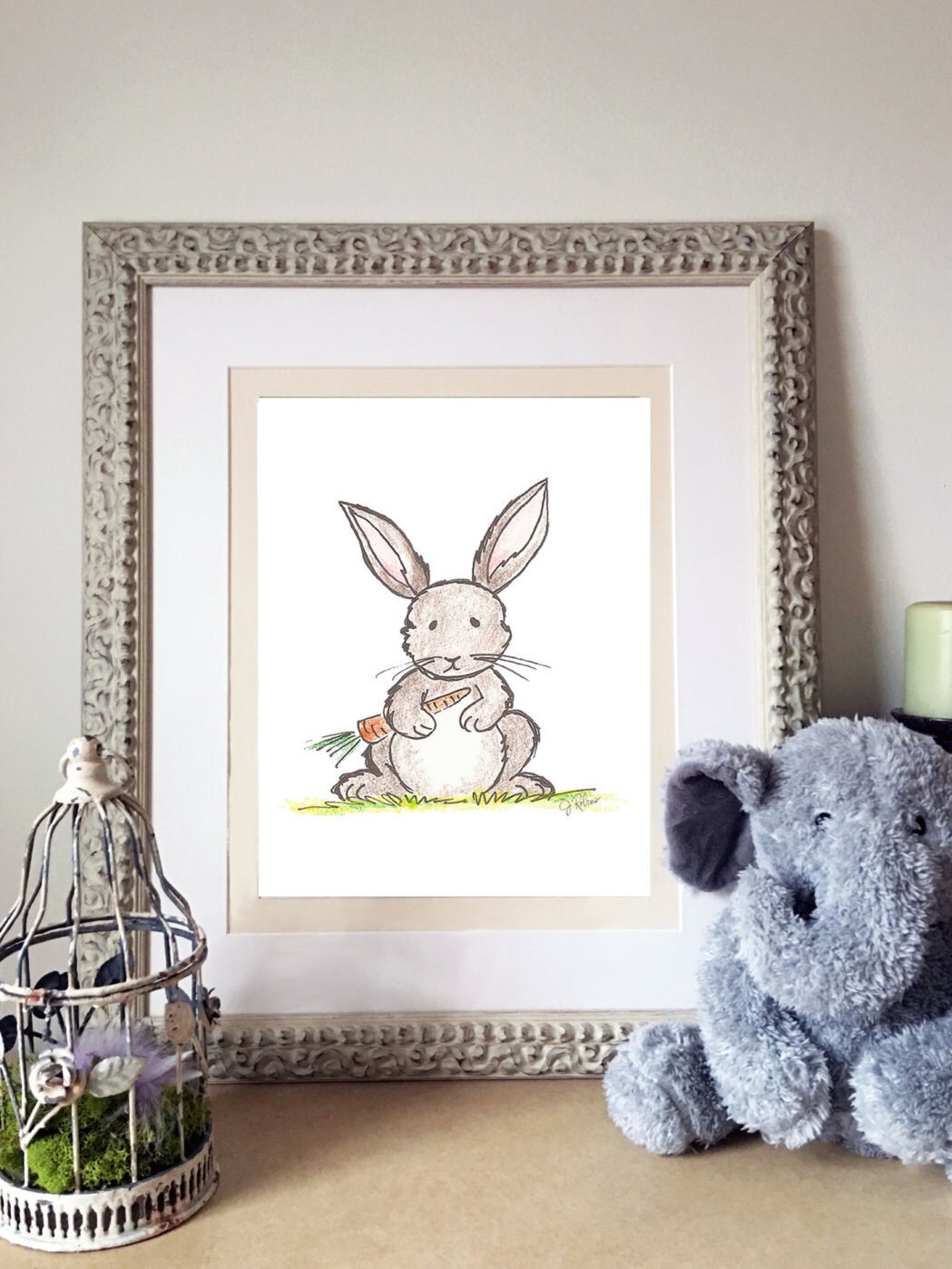 Nursery Art Nursery Decor Bunny Rabbit Printable Wall Art