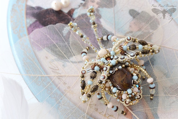 Bug jewelry, Bug pin, Beetle brooch, Insect jewelry, Nature jewelry, Costume jewelry, Gift for wife, Gift for women, Gift idea, Ooak jewelry