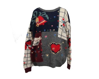 Vintage Ugly Christmas Sweater Womens Size XL
