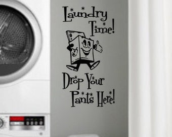 Laundry Room decal, Retro Wall Decals