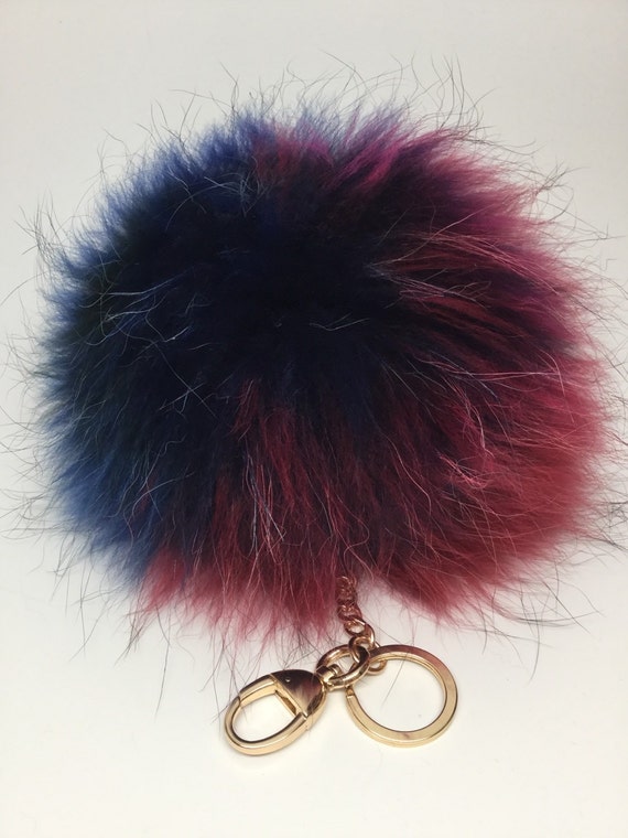 keychain pom big pom fur Pom totem charm fur Pom puff Fur ball flower clover Keychain charm bag