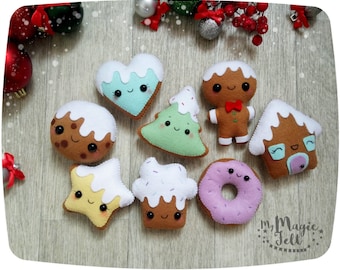 christmas ornament felt gingerbread ornaments christmas tree decorations cookie felt ornaments christmas party favors new year
