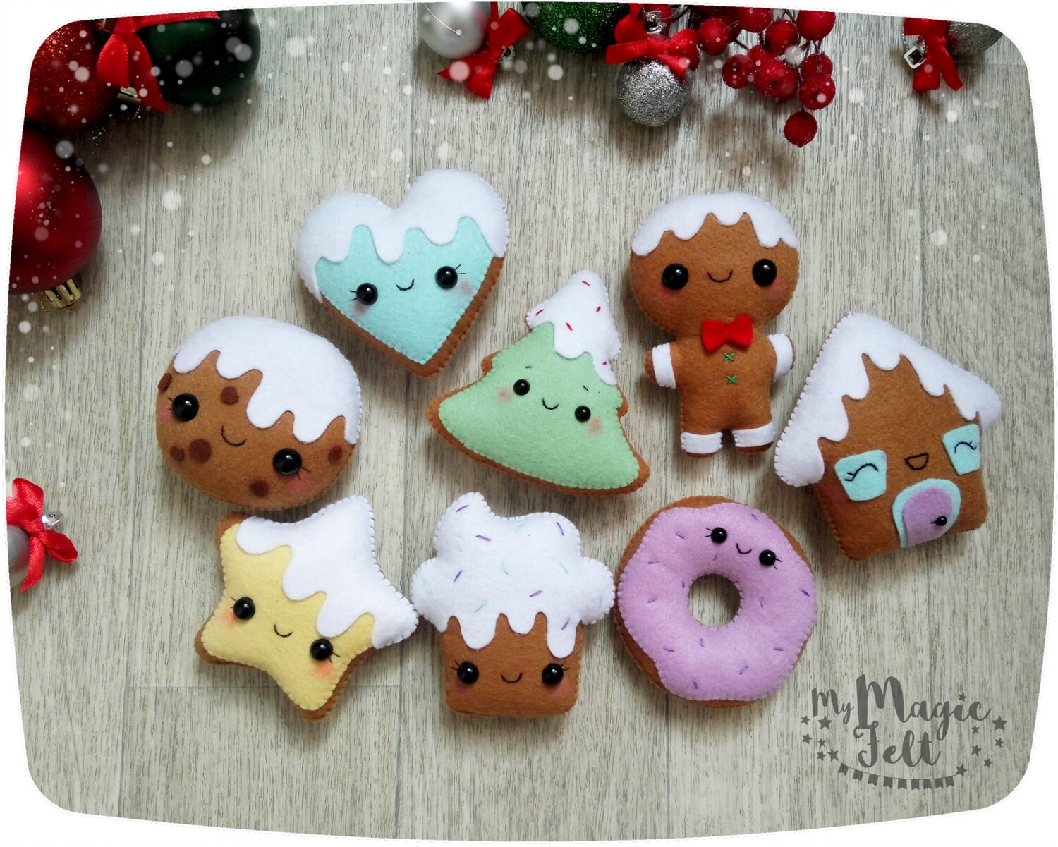Design Felt Christmas Ornaments christmas ornaments felt gingerbread man ornament tree decorations cookie party favors new year