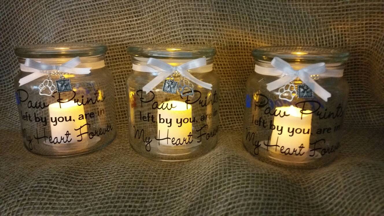 Pet Memorial Candle Holder by BudderstownCreations on Etsy