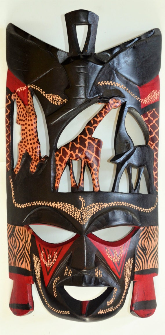 Maasai Animal Mask face Halloween Masks African masks wood