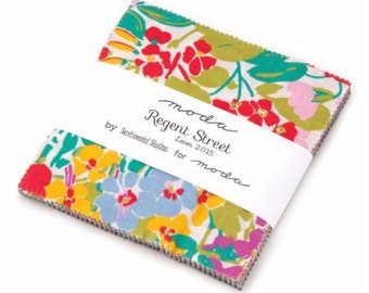 In Stock Now: Regent Street Lawns - Charm Pack - by Sentimental Studios for Moda
