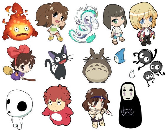 studio ghibli anime art stickers howls moving castle