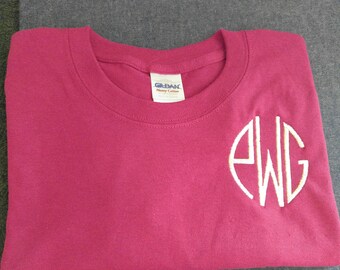 Monogrammed shirt for Women, Monogrammed shirt for Girls, Embroidered Women's Shirt, Back to School
