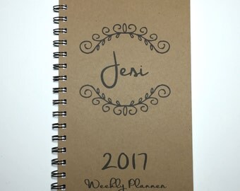 Custom Planner, Weekly Planner, Planner, Agenda, Organizer, Personalized Planner, 12 Month, 16 Month, Custom gift, Calendar, 2017 Planner