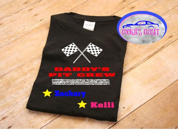 Personalized Pit Crew Adult Unisex T-shirt Daddy Pappy