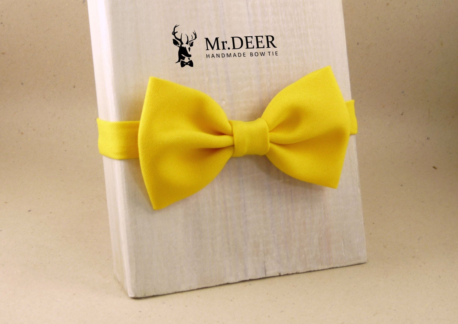 Kids Bright Yellow Bow Tie Ready Tied Bow Tie Children