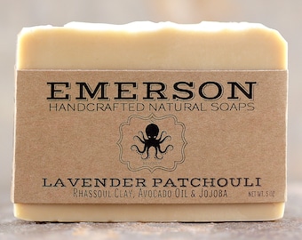 Lavender Patchouli Soap • Vegan Soap, All Natural Soap, Handmade Soap, Cold Process Soap, Palm Free Soap, Avocado Soap