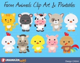 Baby Farm Animals Clip Art animal clip art | etsy Baby Farm Animals Clip Art animal clip art | etsy