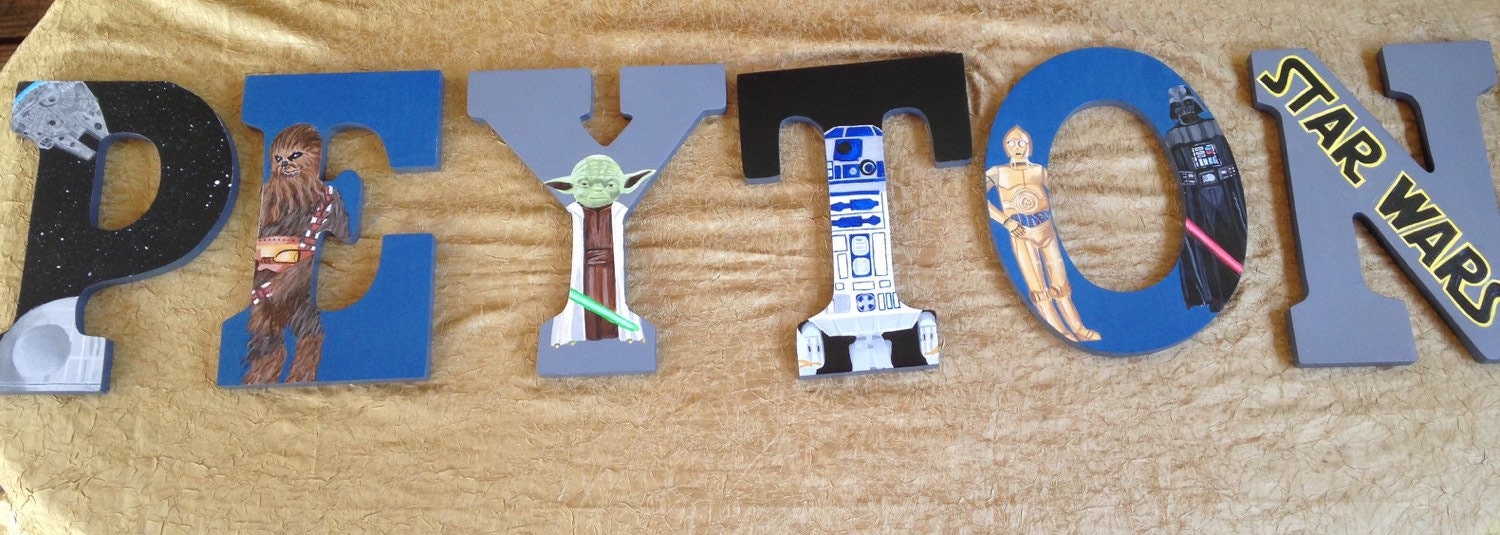 Hand Painted Star Wars Letters